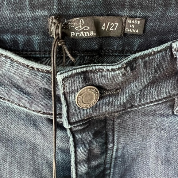 prAna Slim Boyfriend Fit Buxton Jeans, Deep Blue, Size 4/27 - Picture 7 of 16